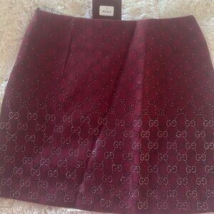 Luxury designer inspired rhinestone skirt